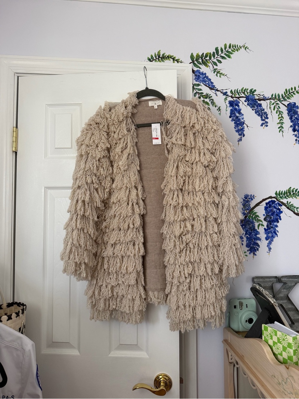 Lou & Grey Beige Shaggy Fringe Teddy Coatigan